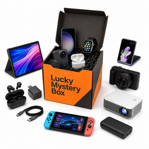 Caja Misteriosa <span class=keywords><strong>de</strong></span> <span class=keywords><strong>Amazon</strong></span> con Artículos Electrónicos, Lote <span class=keywords><strong>de</strong></span> Regreso <span class=keywords><strong>de</strong></span> Accesorios para Smartphones, Audífonos, <span class=keywords><strong>Gafas</strong></span> Inteligentes con Cámara y Reloj Inteligente - Product Image 1