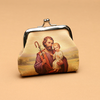 Sacs d'emballage pour bijoux à thème Vierge Marie catholique, mini-sacs colorés pour rangement de chapelets, pochettes à chapelet à fermeture Kiss-Lock, porte-monnaie, vente en gros