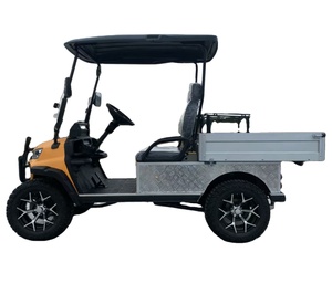 Chariot de golf électrique tout-terrain avec caisse de chargement en acier et 5-6 sièges - Product Image 3