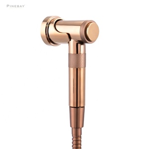 PINEBAY Eco-friendly Magnetic ABS Shattaf Rose Gold Toilet <strong>Bidet</strong> Set Bathroom Douche Durable Handheld <strong>Bidet</strong> Sprayer - Product Image 1