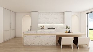 Armoires de cuisine en contreplaqué sur mesure en gros, design moderne pour usage familial - Product Image 2