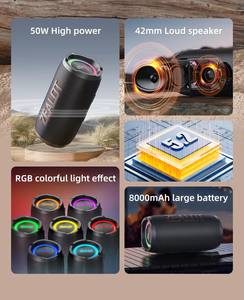Lecteur de musique miniature professionnel, haut-parleurs amplifiés haute puissance 50W, portable, étanche, caisson de basses sans fil, haut-parleur Bluetooth - Product Image 6