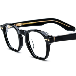 OEM ODMアセテートユニセックススクエアフルリムグラスフレーム高級クラシックアンチブルーライト耐久光学眼鏡工場 - Product Image 1