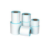 Label Stiker Perekat 50*30mm, 1500 Label/Roll, Label Pengiriman Barcode Kertas Thermal untuk Printer Thermal, Laris Terjual