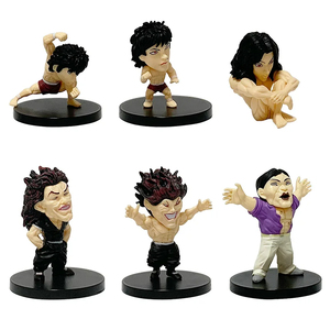 Set de 6 Figuras de Anime Hanma <span class=keywords><strong>Baki</strong></span>, 5-7.5cm, Versión Q, Hanma Yujiro Musculoso, Adornos de Escritorio, Juguetes Coleccionables, Regalos - Product Image 2