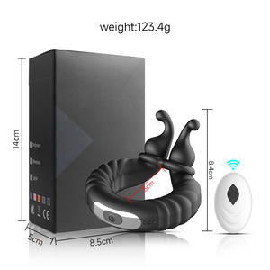 ห่วงใส่อวัยวะเพศชายสำหรับผู้ชายสายชาร์จ USB รูปการ์ตูนสุดเซ็กซี่ล็อคน้ำเชื้อหอยทากระบบสั่นนวดกระตุ้นความใคร่ด้วยตนเองล่าช้า - Product Image 6