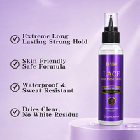 Gel adhésif pour perruques avec logo personnalisé, sans résidus, forte tenue, pour l'installation de perruques en cheveux humains