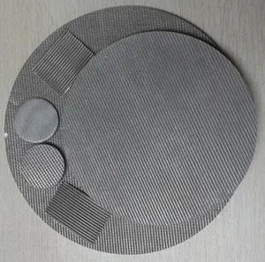 Stainless Steel Wire Mesh Sintered Disc Filter Cleanable Non Fiber and Particle Releasing, Metal Multiple Layers filtering Disc