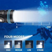 Lampe de plongée à haute capacité avec batterie 21700 4000mAh, 4 modes, IPX8, étanche, en alliage d'aluminium SST40, lampe de plongée sous-marine