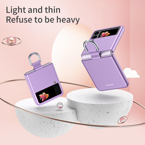 Étui pour <span class=keywords><strong>Samsung</strong></span> Galaxy Z Flip 3 4 5 avec anneau de maintien en PC pour téléphone pliable - Product Image 6