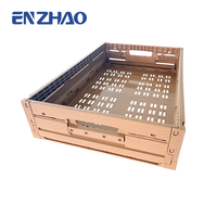 Caisse de rangement pliable en plastique avec finition bois, robuste, avec couvercle verrouillable pour garage et atelier