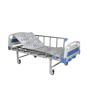 BT-AM202 저렴한 2 기능 2 크랭크 수동 병원 침대 의료 환자 foler 침대 레일 바퀴 가격