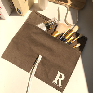 Pochette en coton et lin personnalisée avec logo imprimé, sac de rangement pour cadeaux, trousse de maquillage, pochette anti-poussière écologique en tissu de coton et lin pour chapeau - Product Image 2
