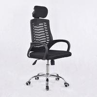Chaise de bureau réglable de luxe en maille noire, chaise de direction à dossier haut avec repose-pieds, vente en gros