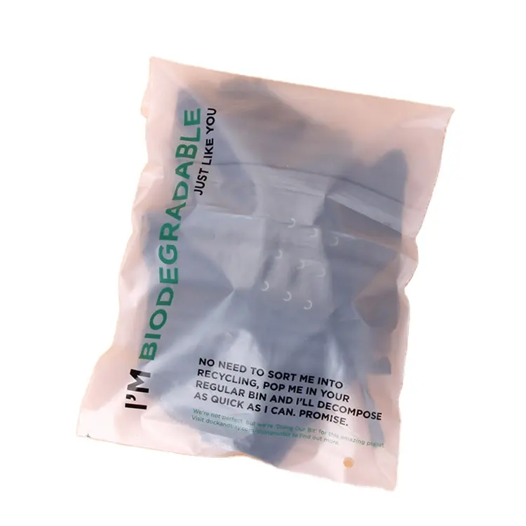 Sinicline स्वनिर्धारित 100% Biodegradable प्लास्टिक बैग मकई स्टार्च खाद पैकेजिंग के साथ स्वयं चिपकने वाला