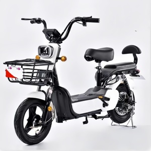 Commercio all'ingrosso City E Bike 350W 48V E-Bike bici <span class=keywords><strong>elettrica</strong></span> bici da città ciclo 14 pollici Scooter EBike per adulti <span class=keywords><strong>con</strong></span> cestello - Product Image 5