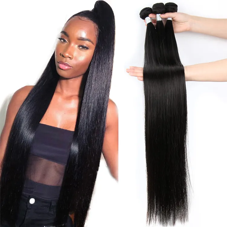 Cheap Long Length 28 30 32 34 36 38 40 Inch 100% Human Hair Weave Bundles,Mink Brazilian Hair,Raw Virgin Cuticle Aligned Hair