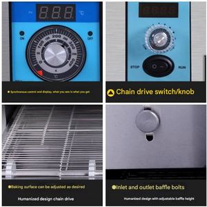 Commercial Mini Electric Gas Tunnel Conveyer Pizza Oven with Conveyor Belt for Food Processing Lines - Product Image 4