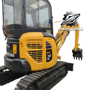 Excavatrice Komatsu 35-3 d'occasion, marque japonaise d'origine, 3 tonnes, petite excavatrice sur chenilles en caoutchouc, mini-excavatrices. - Product Image 1