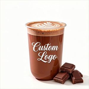 Vasos de Plástico PP en Forma de U, Duraderos y Ecológicos, con Logotipo Personalizado, para Bebidas Frías, Jugos, Leche, Té, Smoothies, Té de Burbujas, con Tapa y Pajita para Llevar - Product Image 1