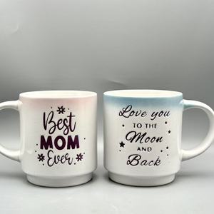 Festa della mamma eco-friendly tazze da caffè in ceramica Design Vintage con manico regalo perfetto per la mamma per il caffè o il succo - Product Image 1