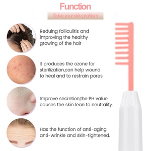 Appareil de beauté pour spa à domicile, baguette de thérapie faciale 4 en 1, électrode haute fréquence, tube en verre d'électrothérapie - Product Image 5