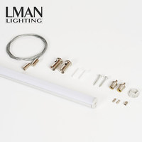 Bande lumineuse LED linéaire à trois côtés SMD2835 en aluminium, couvercle de PC de forme ronde sans scintillement