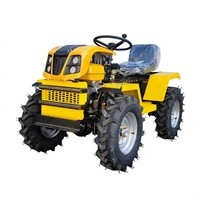 Mini Tractor de 18 HP 4WD, Compacto, para Pequeñas Granjas, con Motor Diésel