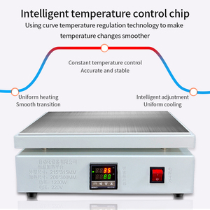 Plataforma de precalentamiento eng Ang, máquina de película caliente con pantalla digital, mesa de calefacción de alta potencia para teléfono móvil y tableta - Product Image 6