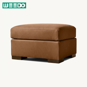 Ensemble de canapé-lit modulaire d'angle Chesterfield moderne, cadre <span class=keywords><strong>en</strong></span> bois massif, revêtement <span class=keywords><strong>en</strong></span> <span class=keywords><strong>cuir</strong></span> véritable, coussin de dossier carré <span class=keywords><strong>en</strong></span> éponge, <span class=keywords><strong>salon</strong></span> - Product Image 6
