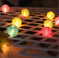 Lampes solaires d'été à led pour l'extérieur, lanterne chinoise colorée, guirlande lumineuse pour jardin, nouvel an, vacances, mariage, décoration