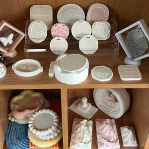 ถาดรองแก้วยิปซั่มสุดสร้างสรรค์แบบทำมือถาดสีทำมือวัสดุงานฝีมือ jesmonite ผงปูนปลาสเตอร์เรซินเชิงนิเวศ - Product Image 6