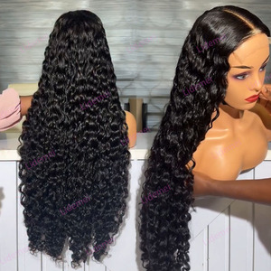 Perruques Lace Front 13x6 en Cheveux Humains Vierges Remy, Sans Colle, Densité 150%-180%, Longues, Marque <span class=keywords><strong>Jazz</strong></span>, Noires - Product Image 2
