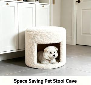 Chinese Factory Custom People And Pets Home Supplies Multi-Color Round Stool Shape <b>Cat</b> Bed Wholesale - Product Image 1