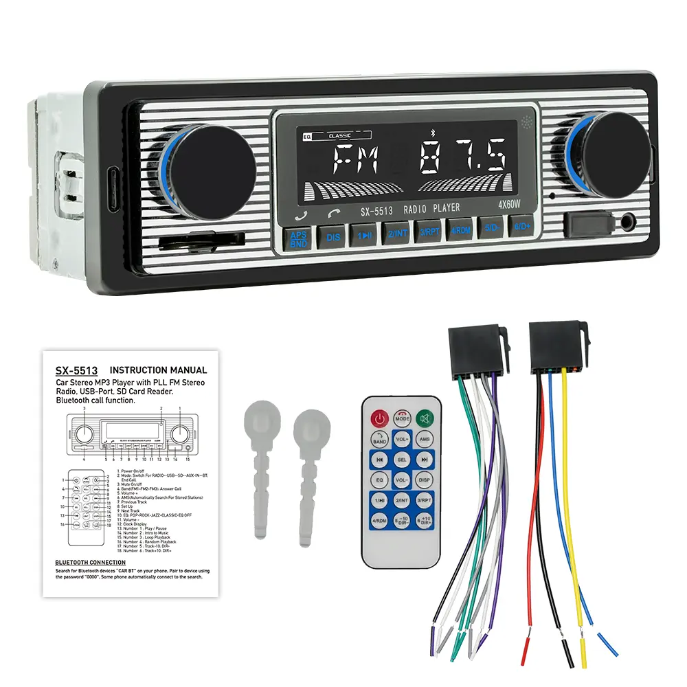 Hot Products 2Din Car MP3 Player with LED Display Low Price BT Car DVD FM AUX USB Fast Charge Stereo Function Media Player