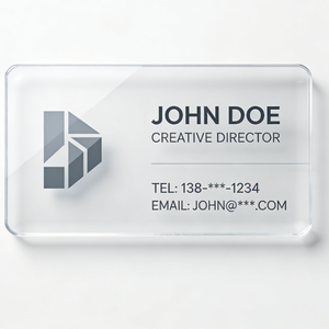 Визитные карточки из прозрачного ПВХ с серебряным тиснением для элитных клиентов - Product Image 6