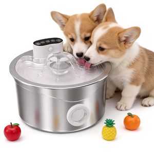 Bebedero de Agua para Mascotas Ultra Silencioso de Acero Inoxidable, Ahorrador de Energía, Fuente Eléctrica para Perros y Gatos - Product Image 1
