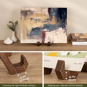 Tấm hiển thị đứng 6 inch tấm chủ hiển thị hình ảnh trang trí khung món ăn ảnh mảng bám Platter Gỗ Đứng - Product Image 6