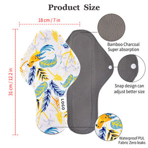 EASYMOM-Serviettes menstruelles lavables en coton, imperméables et réutilisables, hygiéniques en bambou, <span class=keywords><strong>serviette</strong></span> douce pour l'hygiène féminine - Product Image 2