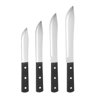 Couteau de boucher en acier inoxydable de plusieurs tailles, ensemble de couteaux avec manche en plastique couteau de boucher de cuisine