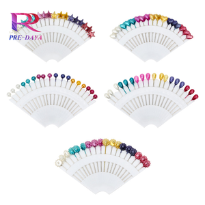 Aiguilles de positionnement nacrées en forme d'éventail Aiguilles à perles colorées Goupilles de positionnement des vêtements Aiguilles fixes pour la coupe des tailleurs - Product Image 2
