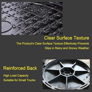 Coperchio per Pozzetto <span class=keywords><strong>in</strong></span> Ghisa Divino, Resistente, per Vialetti e Fosse Settiche, con Base, Rotondo, Nero, Antiscivolo, per Ispezione - Product Image 5