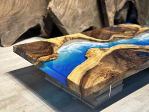 Mesa de Comedor de Resina con Cubierta de Madera Sólida 100% Natural COMMIT, Precio Económico y Razonable para Proveedores de Muebles de Madera - Product Image 6