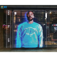 Écran LED transparent P3.91 Ultra 3D pour vitrine de magasin, affichage numérique publicitaire, mur vidéo