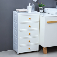 Nouvelle conception 2021 : Armoire de rangement multifonctionnelle en plastique à 5 niveaux pour vêtements de bébé, bijoux, jouets et articles divers