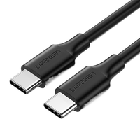 Câble USB C vers USB C UGREEN 60W PD 3.0, charge rapide, type C, noir, 0,5m 1m 1,5m 2m 3m, câble de données pour smartphone de haute qualité