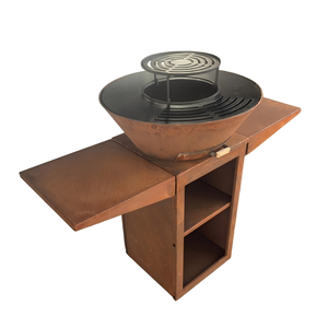 Vente directe en gros - <span class=keywords><strong>Plancha</strong></span> multifonctionnelle 3 en 1 pour cuisson en extérieur, brasero en acier Corten avec plateau - Product Image 2