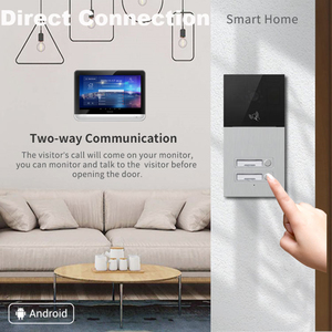 Citofono Video Smart Android Tuya <span class=keywords><strong>da</strong></span> 7 Pollici per 2 Appartamenti, Interfono IP per Villa con Schermo Touch e Sblocco con Carta IC - Product Image 5