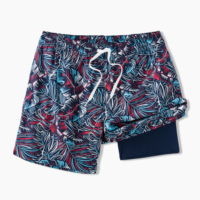 Paisley ajusté Paddle Board 2 en 1 Board Shorts décontracté imprimé léopard hologramme mode luxe élastique Short de bain