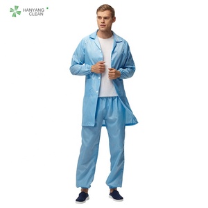 H-1104 unisexe antistatique ESDD pardessus salle blanche travail Polyester Smock unisexe vêtements de sécurité - Product Image 5